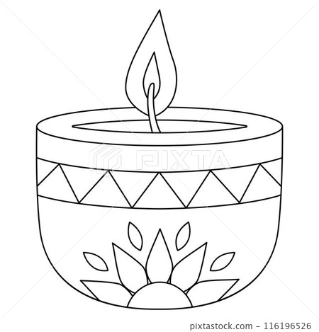 Diwali Candles Isolated Coloring Page for Kids Diwali Candles Isolated Coloring Page for Kids 116196526