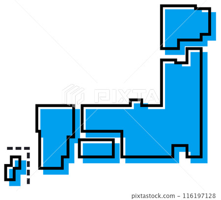 日本全國地圖從北海道到九州 日本全國地圖從北海道到九州 116197128