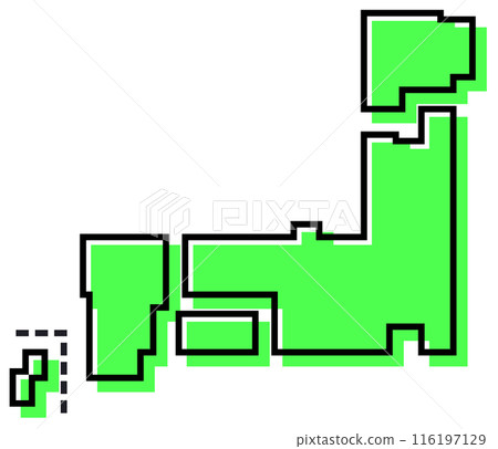 日本全國地圖從北海道到九州 日本全國地圖從北海道到九州 116197129