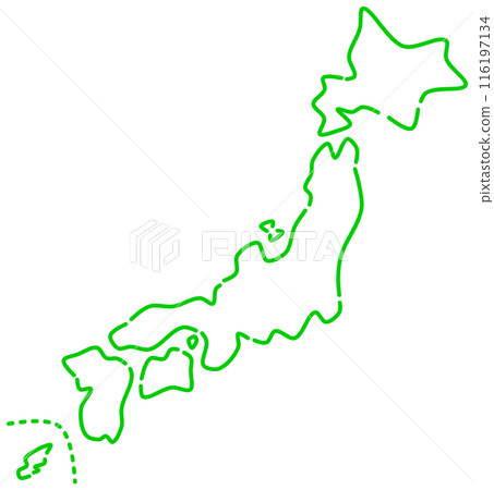 日本全國地圖從北海道到九州 日本全國地圖從北海道到九州 116197134