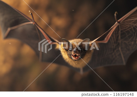 Close-up of a bat in flight - Stock Illustration [116197148] - PIXTA