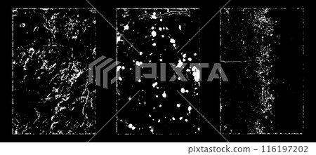 Black and white grunge. Distress overlay texture. Abstract surface dust and rough dirty wall background concept. Distress illustration simply place over object to create grunge effect. Vector EPS10. Black and white grunge. Distress overlay texture. Abstract surface dust and rough dirty wall background concept. Distress illustration simply place over object to create grunge effect. Vector EPS10. 116197202