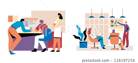 Design Team Brainstorming Illustration vector 116197258