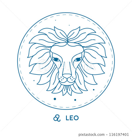 Leo Zodiac Sign Illustration vector 116197401