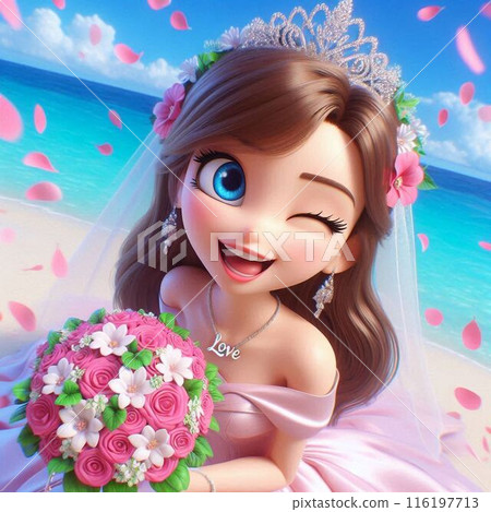 A bride with a bouquet 116197713