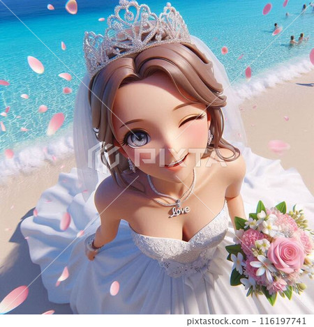 A bride with a bouquet 116197741
