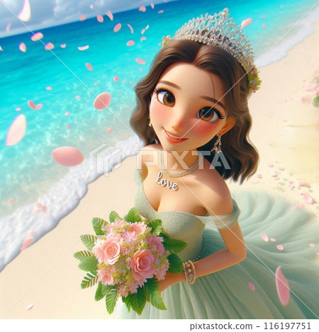 A bride with a bouquet A bride with a bouquet 116197751