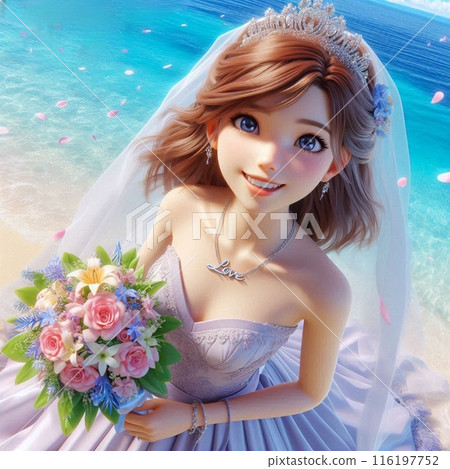 A bride with a bouquet 116197752