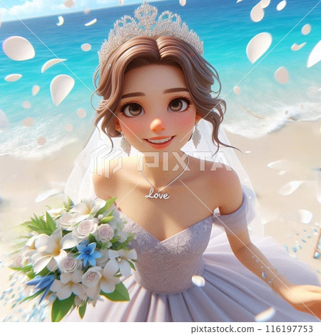 A bride with a bouquet A bride with a bouquet 116197753