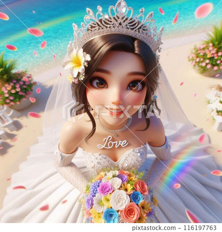 A bride with a bouquet 116197763