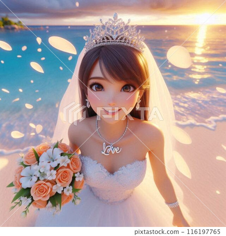 A bride with a bouquet 116197765