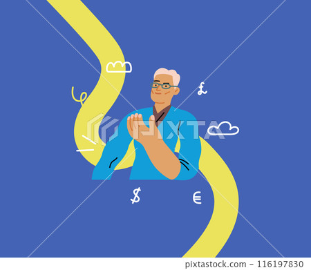 Creative Workspace: Video Conference, modern flat vector concept illustration of person engaging in virtual business meeting Connectivity, collaboration, digital interaction, remote work, productivity Creative Workspace: Video Conference, modern flat vector concept illustration of person engaging in virtual business meeting Connectivity, collaboration, digital interaction, remote work, productivity 116197830