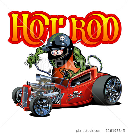 Cartoon retro hot rod Cartoon retro hot rod 116197845