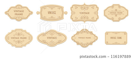 Vintage Labels and Frames Set 116197889