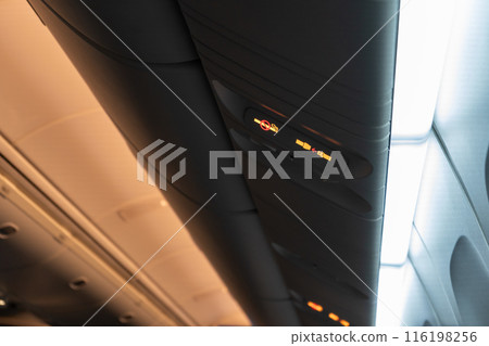 Domestic flight aircraft interior Domestic flight aircraft interior 116198256