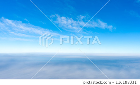Blue sky seen from an airplane 116198331