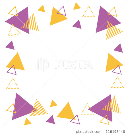 Geometric frame square triangle purple and orange Halloween colors Geometric frame square triangle purple and orange Halloween colors 116198448