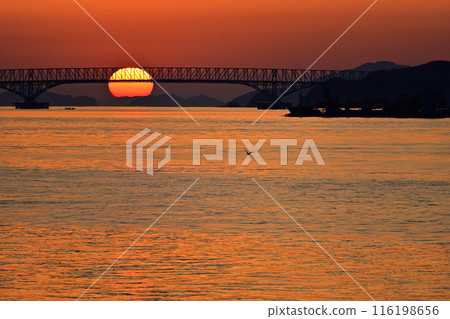 Sunrise at Oshima Bridge 116198656