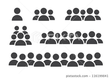 Group of people or group of users. Group icon, people icon set in trendy flat style. Persons symbol infographics website design, logo, app Group of people or group of users. Group icon, people icon set in trendy flat style. Persons symbol infographics website design, logo, app 116199841