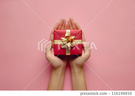 Hands holding and giving gifts 116199850