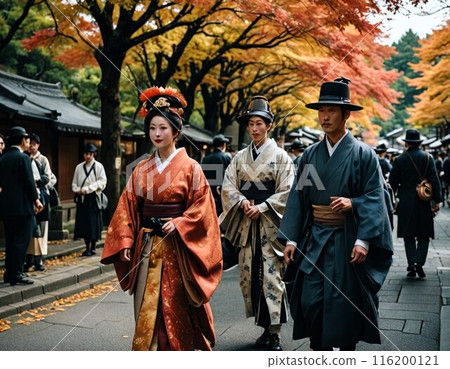 As autumn deepens, Kyoto turns red and yellow, and you can encounter beautiful autumn leaves everywhere. 116200121