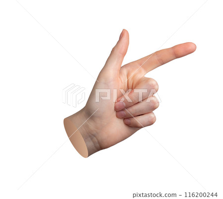 Hand gesture with pointing finger, indicating sign. Index finger, pointer choosing, choice Hand gesture with pointing finger, indicating sign. Index finger, pointer choosing, choice 116200244