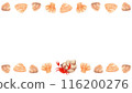 Watercolor horizontal frame with place for text. Seashell, hermit crab on isolated white background 116200276