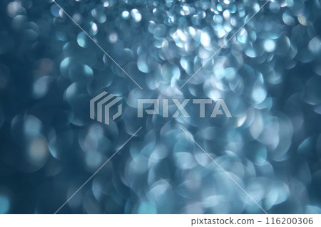 Abstract blue festive christmas background with bokeh. 116200306