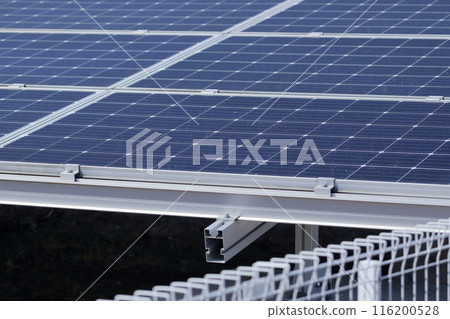 Fenced solar panel 116200528