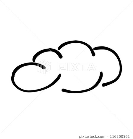 Cloud icon, hand-drawn outline sketch simple doodle outline drawing art illustration Cloud icon, hand-drawn outline sketch simple doodle outline drawing art illustration 116200561