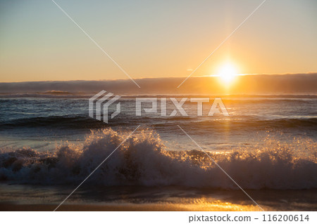 Galician beach landscape, Galicia, Spain. Do Rostro beach. 116200614