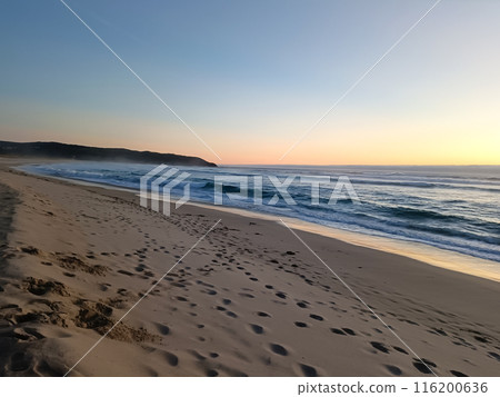 Galician beach landscape, Galicia, Spain. Do Rostro beach. 116200636