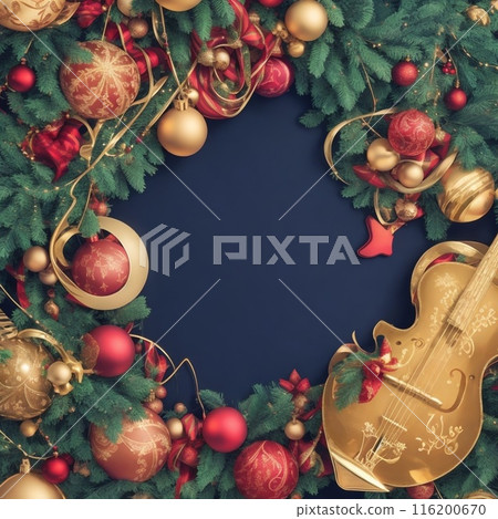 Christmas and New Year background with Christmas tree branches 116200670