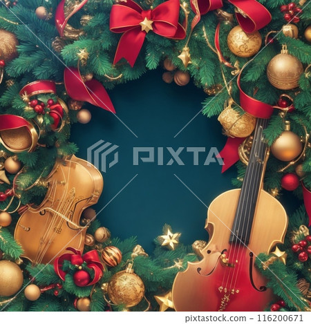 Christmas and New Year background with Christmas tree branches Christmas and New Year background with Christmas tree branches 116200671