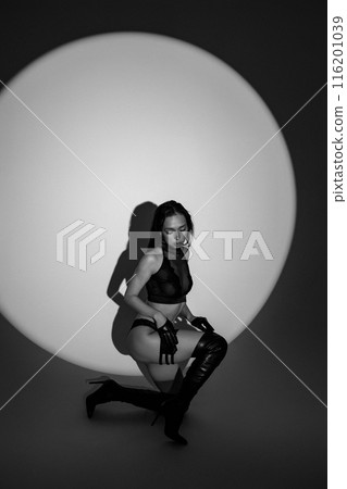Studio fashion shot of the pretty young woman. Studio fashion shot of the pretty young woman. 116201039
