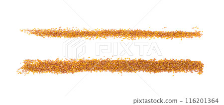 Sugar Sprinkles Pile, Golden Candy Sprinkles, Sweet Brown Flakes Glaze Decoration, Multicolored Crystals Sugar Sprinkles Pile, Golden Candy Sprinkles, Sweet Brown Flakes Glaze Decoration, Multicolored Crystals 116201364