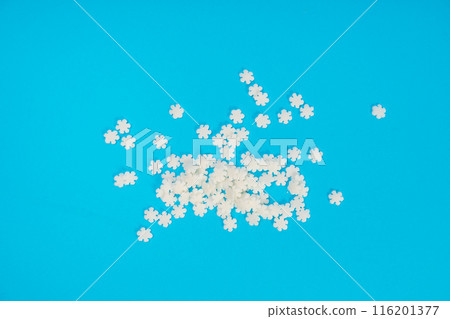 White Snowflake Sprinkles, Scattered Sugar Snow, Decorative Christmas Stars, Ice Xmas Decoration White Snowflake Sprinkles, Scattered Sugar Snow, Decorative Christmas Stars, Ice Xmas Decoration 116201377