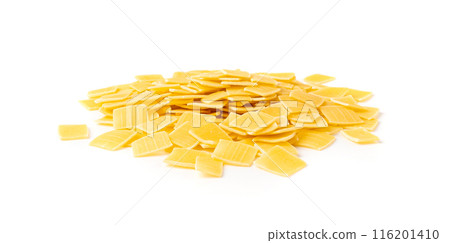 Small Square Pasta, Quadrucci Raw Pasta, Flat Dry Macaroni, Mediterranean Cuisine, Soup Ingredient 116201410