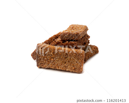 Rye Croutons, Brown Bread Rusks, Crispy Bread Cubes, Dry Rye Crouoton Crumbs, Brown Roasted Rusks 116201413