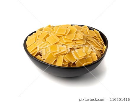 Small Square Pasta, Quadrucci Raw Pasta, Flat Dry Macaroni, Mediterranean Cuisine, Soup Ingredient Small Square Pasta, Quadrucci Raw Pasta, Flat Dry Macaroni, Mediterranean Cuisine, Soup Ingredient 116201416