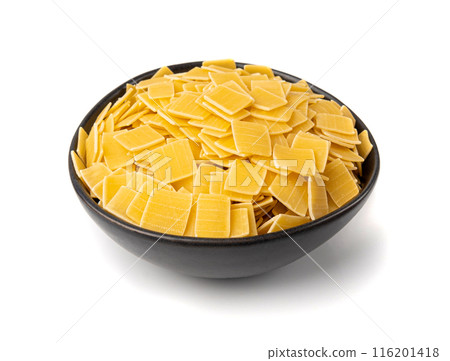 Small Square Pasta, Quadrucci Raw Pasta, Flat Dry Macaroni, Mediterranean Cuisine, Soup Ingredient 116201418