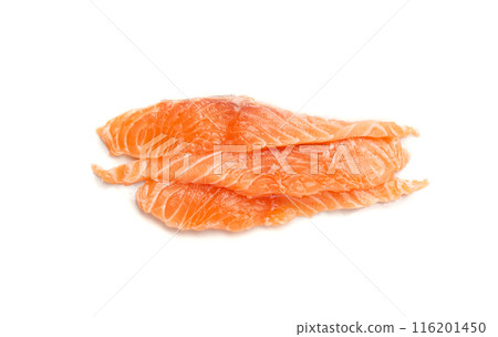 Fresh Salmon Fillet Slice Isolated, Raw Norwegian Red Fish, Trout Meat Piece on White Fresh Salmon Fillet Slice Isolated, Raw Norwegian Red Fish, Trout Meat Piece on White 116201450