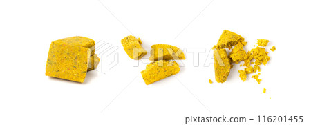 Stock Cube Isolated, Vegetable Stock Concentrat, Broth Cubes, Bouillon Cube, Instant Spice Soup Ingredient 116201455