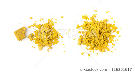 Stock Cube Isolated, Vegetable Stock Concentrat, Broth Cubes, Bouillon Cube, Instant Spice Soup Ingredient 116201617