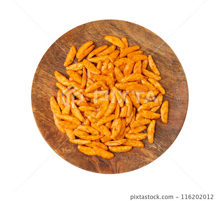 Senbei isolated, kaki no tane rice cracker, japanese crispy snack, sembei, okaki, Asian baked sweets 116202012