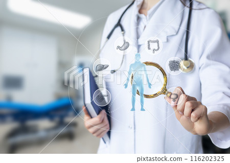 Concept diagnostic examination of internal organs of patients. Concept diagnostic examination of internal organs of patients. 116202325