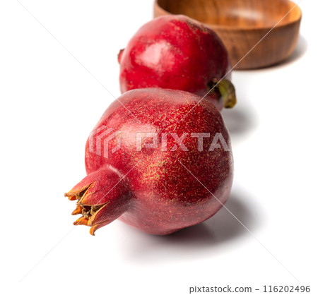 Pomegranate Isolated, Red Ripe Fruit, Fresh Sweet Organic Pomegranates 116202496