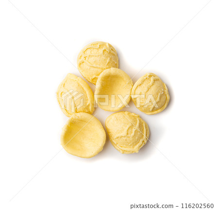 Raw Orecchiette Pasta, Homemade Dry Macaroni, Italian Recchietedde 116202560