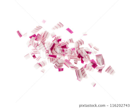 Red Onion Cuts Isolated, Chopped Purple Onion Pile, Raw Purple Onion Pieces, Fresh Purple Bulb Cuts Red Onion Cuts Isolated, Chopped Purple Onion Pile, Raw Purple Onion Pieces, Fresh Purple Bulb Cuts 116202743