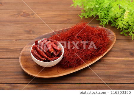 Chili peppers and chili threads Chili peppers and chili threads 116203390